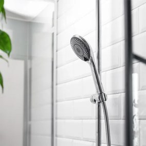 WENKO 23993100 - Sprchová hlavica WATERSAVING SYSTEM 11x11 cm lesklý chróm/biela/sivá