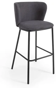 Tmavosivá barová stolička 102 cm Ciselia – Kave Home