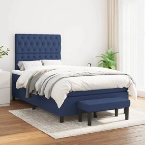 Boxspring posteľ s matracom modrá 120x200 cm látka 3136827