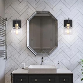 Toolight Toolight, nástenné svietidlo 1xE27 APP1580-1W, čierna-zlatá, OSW-03607