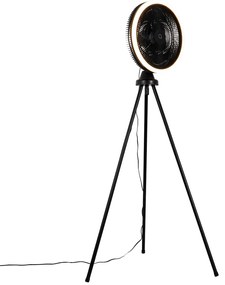 Stojaca lampa s trojnožkou čierna vrátane LED 3-stupňového stmievača - Meric