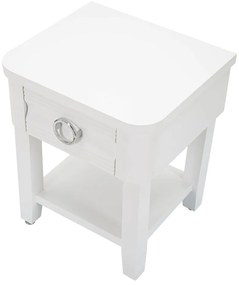 Biely nočný stolík z jedlového dreva Shine – Mauro Ferretti