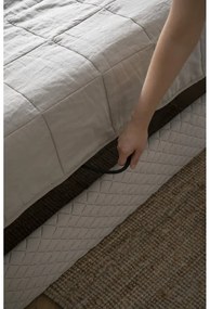 Béžová čalúnená jednolôžková posteľ s úložným priestorom s roštom 90x200 cm Sleepy Luna – Miuform