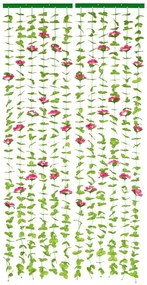 Červený/zelený záves do dverí 90x190 cm Roses – Maximex