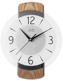 Drevené sklenené tiché hodiny JVD NS22018/78, 35cm
