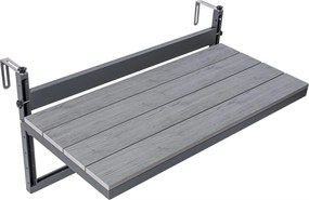 Závesný stolík na balkón AGATTI STONEWOOD - šedý