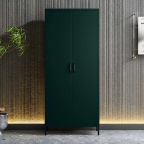 Šatníková skriňa FLAVIO, 800 x 1850 x 450 mm, Modern: fľaškovo zelená farba