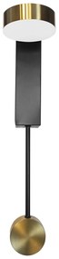 Toolight Toolight, LED nástenné svietidlo, 13W, APP1600-W, čierna-zlatá matná, OSW-01592