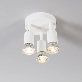 Moderné bodové svetlo biele naklápateľné okrúhle 3-svetlo - Jeany