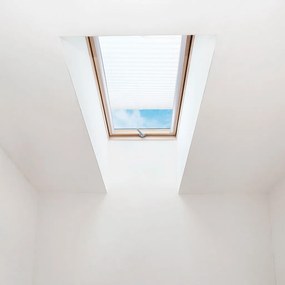 FOA Plisé roleta na strešné okná, Priesvitná, Biela, P 001 , 90 x 80 cm