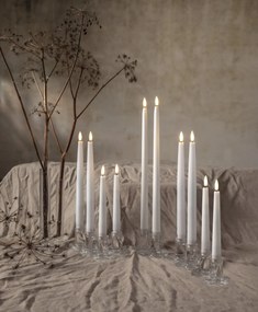 STAR TRADING LED svíčka Flamme Slim White 38 cm – set 2 ks + dálkový ovladač