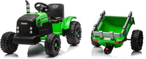 LEAN CARS CH9959B Batériový ťahač s prívesom svetlozelený 24V