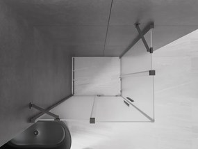 Mexen Velar Duo, sprchový kút s posuvnými dverami 100 x 90 cm, 8mm sklo námraza, grafit brúsený, 871-100-090-32-66