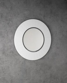 Sapho Sapho, LUMIRO STRIP guľaté zrkadlo s LED osvetlením v ráme, priemer 90cm, biela mat, LR950-3131S