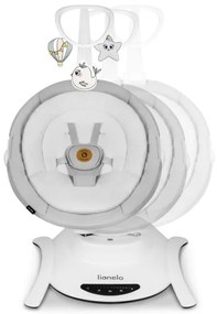 Lionelo - Detská hojdačka s melódiou BELLA Grey Concrete + diaľkové ovládanie