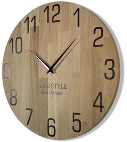 Dubové nástenné hodiny Natur Flex z228-d-1, 50 cm