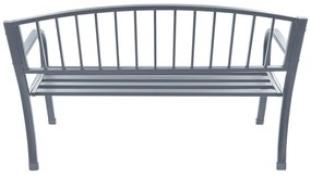 LONGWELL INDUSTRIAL LTD Záhradná lavica s opierkou, kovová konštrukcia - grafit