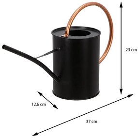 Kanva na polievanie Black, 1,65 l, čierna