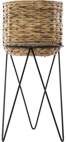 KVETINÁČ Z MORSKEJ TRÁVY SO STOJANOM AYA NATURAL SADA 2KS 54X25 CM+44X26 CM+43X20 CM HNEDÁ