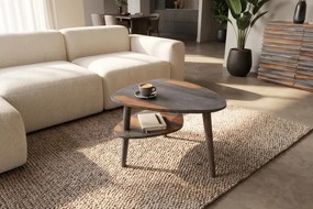Dizajnový konferenčný stolík Lorelei 55 cm Sheesham sivý