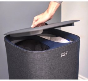 Antracitovosivý látkový kôš na bielizeň 2x30 l Tota – Joseph Joseph