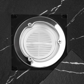 Rea Magnum Carrara, SMC sprchová vanička 90x90, čierna-kamenný vzor, REA-K7008