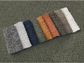 Zelená rohová pohovka z textílie buklé (ľavý roh/s leňoškou) Azra – Bobochic Paris