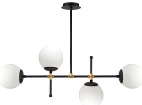 Čierne závesné svietidlo Squid Lighting Kruva, výška 57 cm