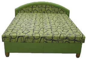 Čalúnená manželská posteľ MAGDA, čierna vzor/ čierna (216/41)