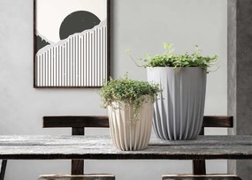 Kvetináč STRIPPED ECO VI 25 cm kávovo hnedý