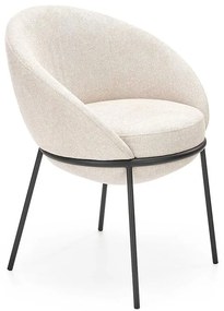 Stolička K482 tkanina/kov béž 61x59x78