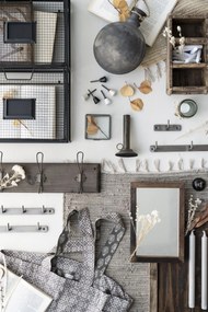 Ib Laursen Bavlnený behúň na podlahu Brown Grey 120 x 60 cm