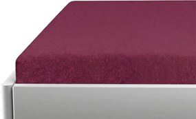 Froté plachta do detskej postieľky PREMIUM 60x120 cm vínové