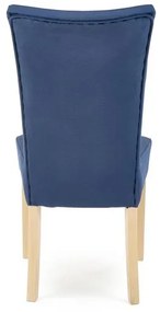 Jedálenská čalúnená stolička VERMONT - masív, látka, modrá