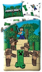 HALANTEX Obliečky Minecraft Creeper a Steve Bavlna, 140/200, 70/90 cm