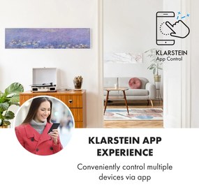 Klarstein Wonderwall Air Art Smart, infračervený ohrievač, 120 x 30 cm, 350 W, aplikácia, lekná
