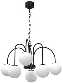 Luster na reťazi CAMBRIDGE 6xE14/60W/230V čierna