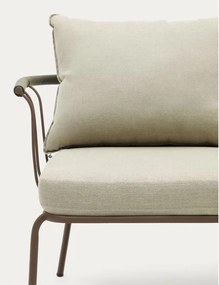 Svetlozelená/béžová záhradná pohovka Salguer - Kave Home