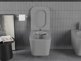 Mexen Teo WC Rimless s WC doskou slim, duroplast, svetlo-šedá matná, 30854061