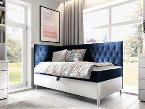 Kontinentálna posteľ Junior Gerdise 3, Strana: ľavá, Rozmer postele: 80x200, Dostupné poťahy: ekokoža Soft 017 (biela) + Fresh 14