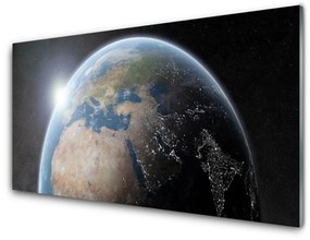 Skleneny obraz Planéta zem vesmír 120x60 cm