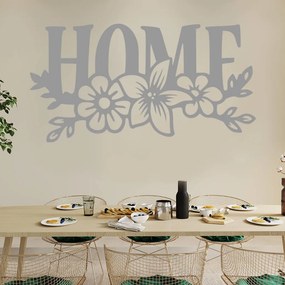 Veselá Stena Samolepka Nápis Home Farba: šedá, Veľkosť: 40 x 21 cm