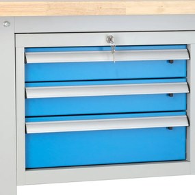 Dielenský stôl Solid OAK-34, 180 cm, 2 závesné boxy, dub