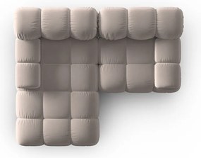 Svetlohnedá zamatová modulárna rohová pohovka (ľavý roh) Bellis – Micadoni