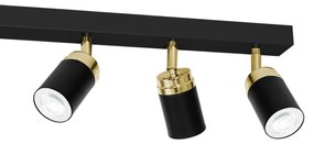 Bodové svietidlo RENO 6xGU10/8W/230V čierna/zlatá