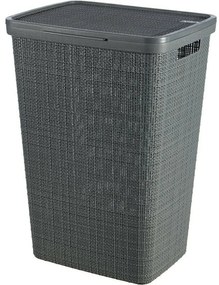 Curver Kôš na špinavú bielizeň Jute 58 l, tm. šedá