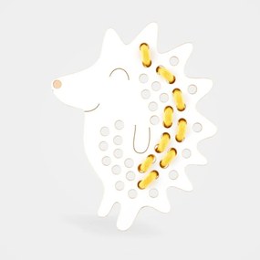 Montessori drevená prepletacia hračka - ježko