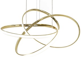 Toolight Toolight, LED zásvesné svietidlo 60x60 40W APP815-CP + diaľkové ovládanie, biela-zlatá, OSW-04026