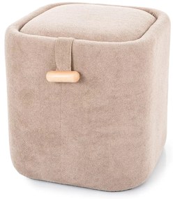 Taburet Nap s úložným prostorem tmavě béžový