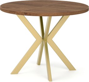 Okrúhly rozkladací jedálensky stôl MARION 120-196cm dub lefkas Farba nôh: Čierna